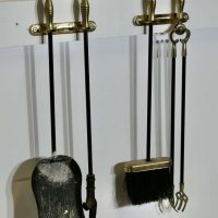 19th Century Fireside Companion Set, Long Fireside Tools