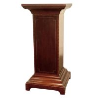 19th Century French Inlaid Mahogany Column Display Pedestal