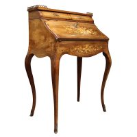 19th Century French Louis XV Style Marquetry Bonheur-du-Jour, Circa 1870