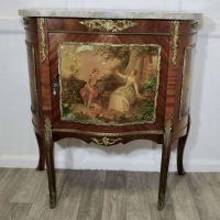 19th Century French Vernis Martin Painted Side or Music Cabinet
