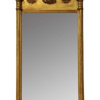 19th Century Gilt Framed Mirror with Original Glass &amp; Classical Decoration