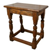 19th Century Golden Oak Joint Stool