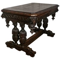 19th Century Green Man Carved Oak Hall or Centre Table