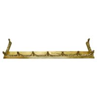 19th Century Heavy Brass Fender with Brass Garlands This is superb quality