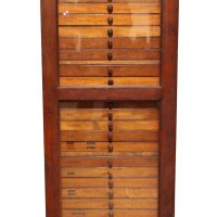 19th Century Mahogany Collector’s Cabinet with Entomological Specimens – 24 Drawers