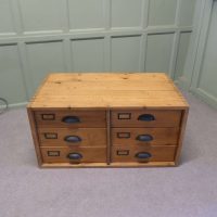 19th Century Pine Filing Cabinet Drawers, Coffee Table