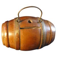 19th Century Treen Money Box A fine 19th century treen money box