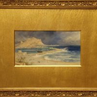 19th Century Watercolour of Palermo Harbour, Sicily, Signed Mac C