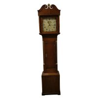 19th Century Welsh Country Oak Long Case Clock by Wm Jones of Llanfyll