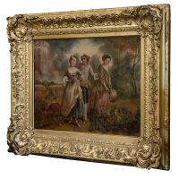 19thc French School Oil on Canvas