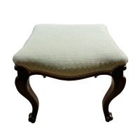 19thc Mahogany Stool on Cabriole Legs