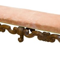 19thc walnut fender stool