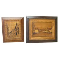 2 Early 20th Century Marquetry Pictures