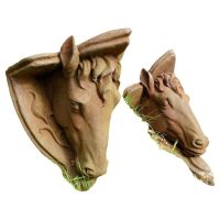 2 Heavy Cast Iron Horse’s Head Wall Bracket Shelves