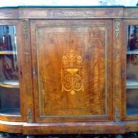 SOLD Victorian burr walnut credenza