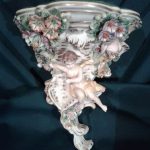 SOLD Sitzendorf porcelain wall bracket.