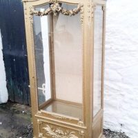 19th cent Italian gilt display cabinet