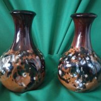 pr Scottish Pottery Dunmore vases