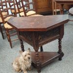 Antique Oak Credence Table