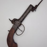Mabson. Labron. &#038; Mabson 52-bore percussion pistol with sprung bayonet