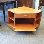 Retro Teak Corner TV Stand