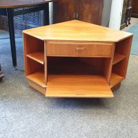 Retro Teak Corner TV Stand
