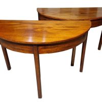 Pair of George III Demi Lune console tables