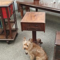 Small Antique Pedestal Table