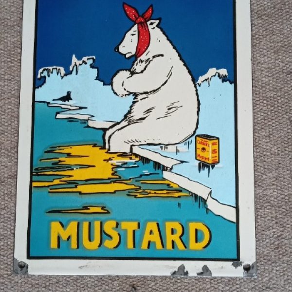 AN ADVERTISING METAL ENAMELLED SIGN. With Little Wear &amp; Tear!