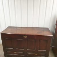 Antique Georgian Oak Mule Chest Box