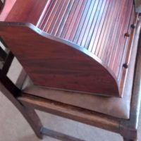 A MAHOGANY DESK TIDE with Tambour Closure c1997