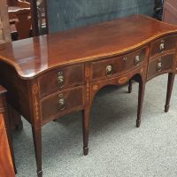 Antique Georgian Serpentine Inlaid Sideboard