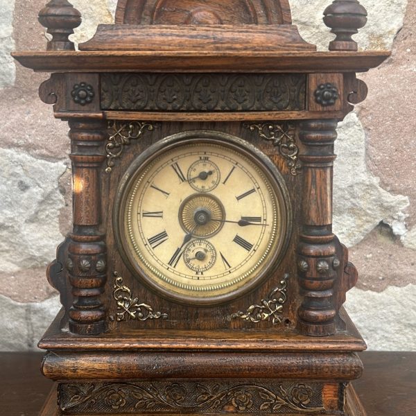 Fantastic Rare German Musical Alarm Mantel Clock &#8211; ca 1880