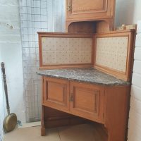Antique Edwardian Pine Corner Cabinet