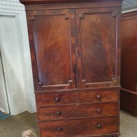 Antique Victorian Linen Press Wardrobe