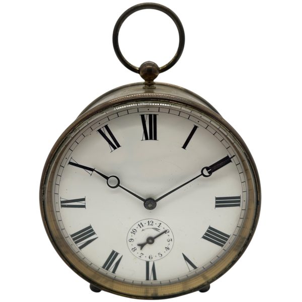 Rare wonderful Brevete Round Carriage alarm clock – ca1890