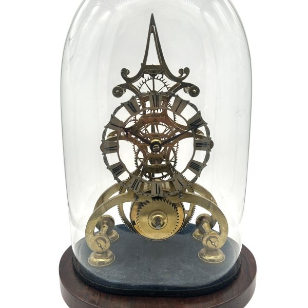 Awesome Rare Victorian 6 spoke wheel Skeleton Mantel Clock – ca1870