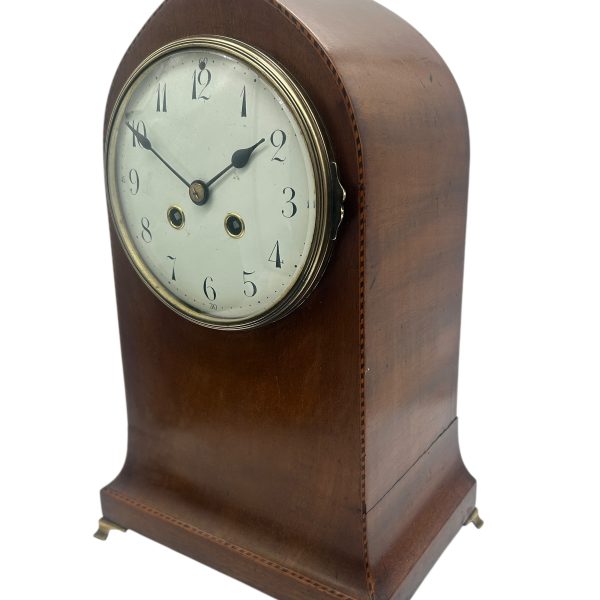 Antique 8 day inlaid case Mantel clock – ca 1905