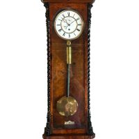 Amazing Rare maple eye Walnut Vienna Regulator Clock – Ca 1880