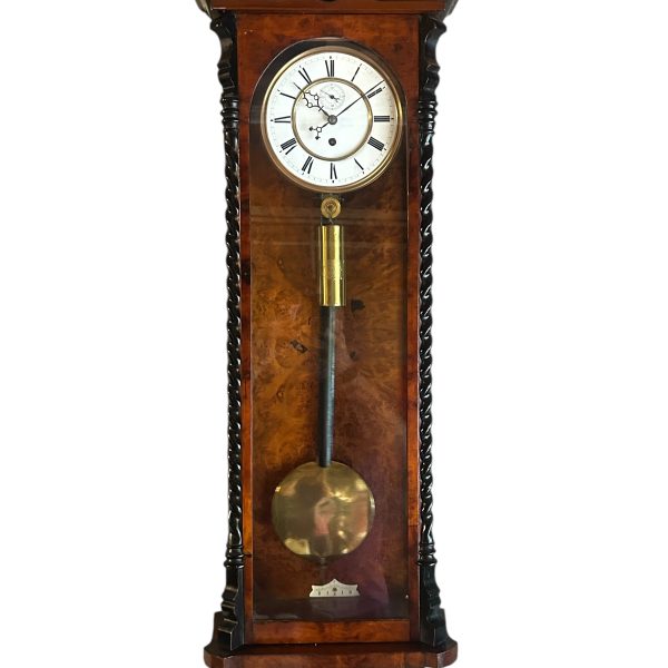 Amazing Rare maple eye Walnut Vienna Regulator Clock – Ca 1880