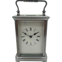 Fabulous antique  French Chrome plated Carriage Clock – ca1880