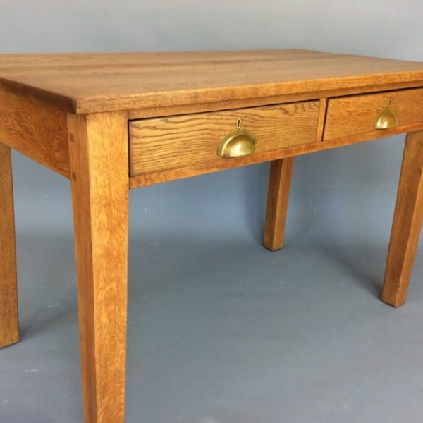 1930&#8217;s Solid Oak Teachers Desk