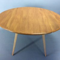 Mid Century Ercol Oval Drop Leaf Dining Table