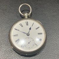 Pocket watch silver cased Coventry maker Adam Burgess