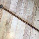 Gentleman’s walking stick sword stick with silver collar hallmarked Birmingham 1894