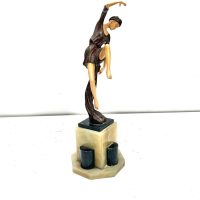 ART DECO FIGURE ON MARBLE BASE.