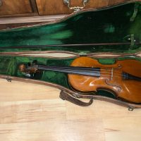 Violin &amp;  Alligator Skin Case &amp; Violins Bow
