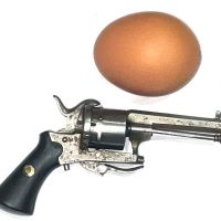 RAREST VICTORIAN LADIES MUFF PIN FIRE REVOLVER