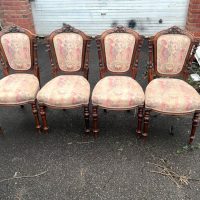 DINING CHAIRS WALNUT SET OF 4