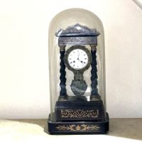 French Portico clock Top French Maker. Under glass dome